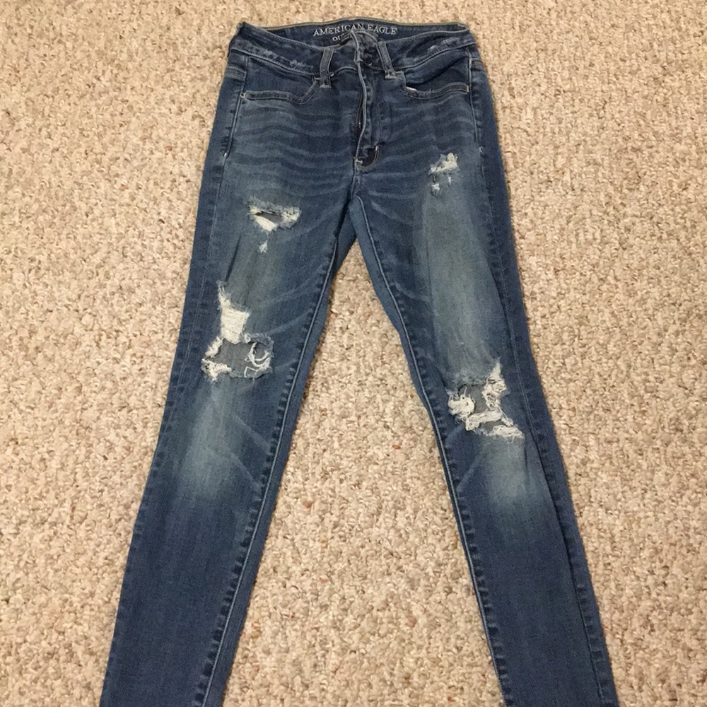 American Eagle ripped skinny jeans